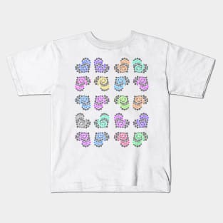 Hypnotic pattern with dark hearts Kids T-Shirt